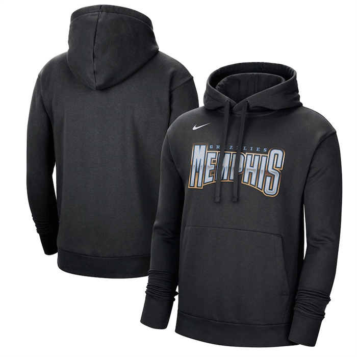 Men's Memphis Grizzlies Black 2022 23 City Edition Essential Pullover Hoodie