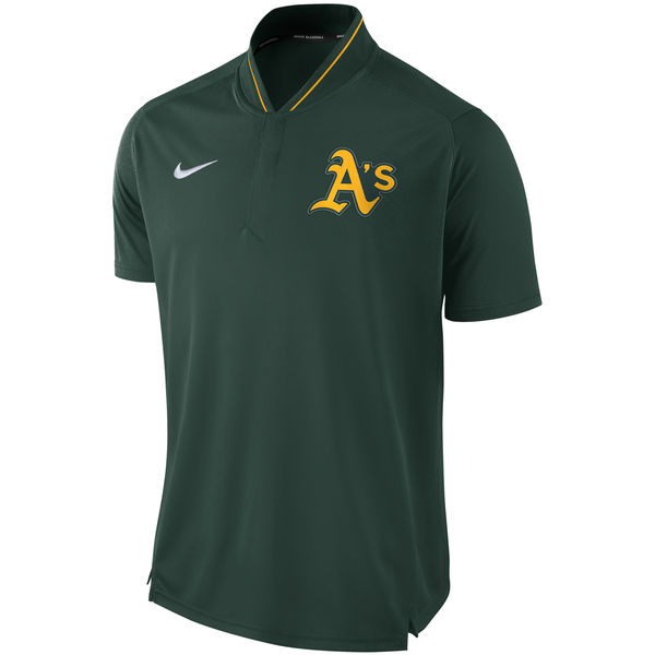 Men's Oakland Athletics Nike Green Authentic Collection Elite Performance Polo