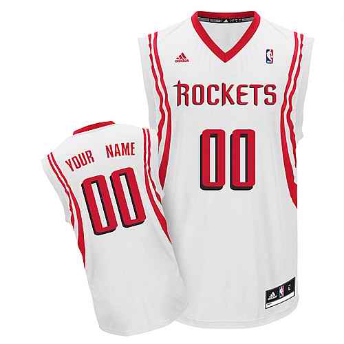 Houston Rockets Custom White Adidas Home Jersey