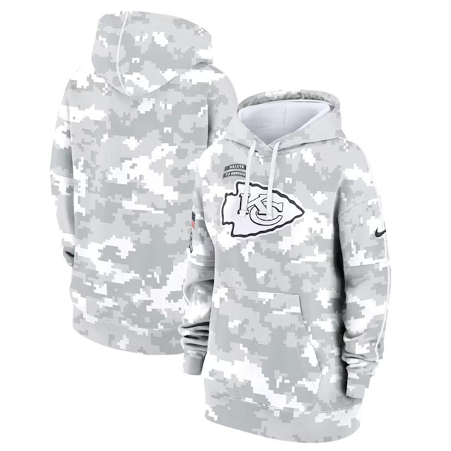 Women's Kansas City Chiefs 2024 Arctic Camo Salute To Service Club Fleece Pullover Hoodie(Run Small) Women's Kansas City Chiefs 2024 Arctic Camo Salute To Service Club Fleece Pullover Hoodie(Run Small)