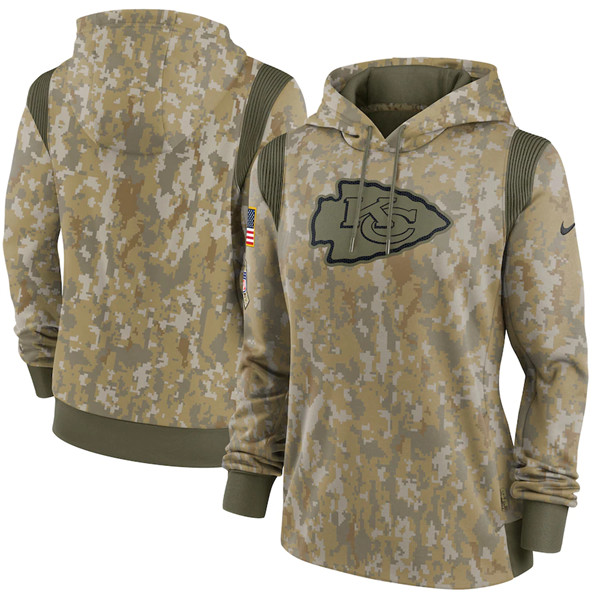 Women's Kansas City Chiefs 2021 Camo Salute To Service Therma Performance Pullover Hoodie(Run Small) Women's Kansas City Chiefs 2021 Camo Salute To Service Therma Performance Pullover Hoodie(Run Small)