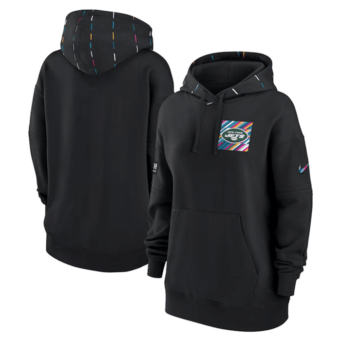 Women's New York Jets Black 2023 Crucial Catch Club Pullover Hoodie(Run Small) Women's New York Jets Black 2023 Crucial Catch Club Pullover Hoodie(Run Small)