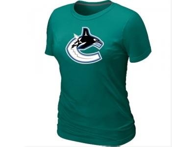 Women NHL Vancouver Canucks Big & Tall Logo L.Green T-Shirt