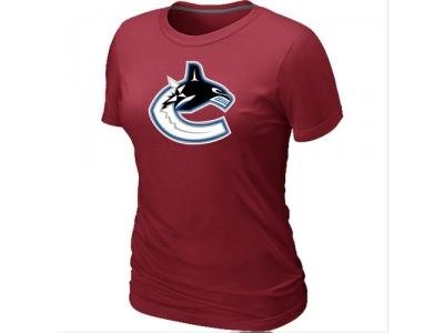 Women NHL Vancouver Canucks Big & Tall Logo Red T-Shirt