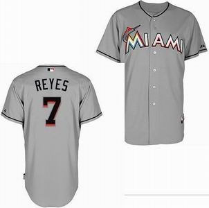 youth Miami Marlins 7 Jose Reyes grey Cool Base Jersey