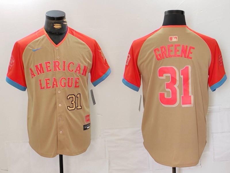 Men's American League #31 Riley Greene Cream 2024 All-Star Limited Stitched Baseball Jersey 1 Men's American League #31 Riley Greene Cream 2024 All-Star Limited Stitched Baseball Jersey 1