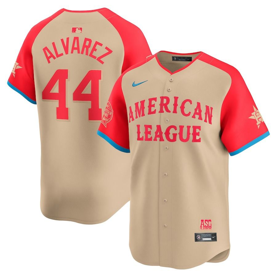 Men's American League #44 Yordan Alvarez Cream 2024 All-Star Limited Stitched Baseball Jersey