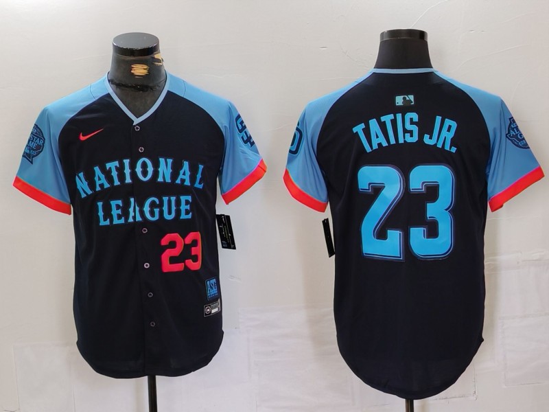 Men's National League #50 Mookie Betts Navy 2024 All-Star Limited Stitched Baseball Jersey 8 Men's National League #50 Mookie Betts Navy 2024 All-Star Limited Stitched Baseball Jersey 8