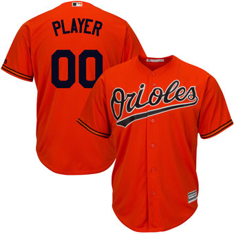 Men's Baltimore Orioles Majestic Orange Cool Base Custom Jersey Men's Baltimore Orioles Majestic Orange Cool Base Custom Jersey