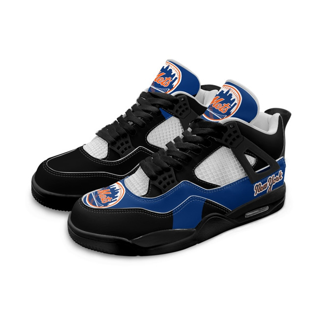 Women's New York Mets Running Weapon Air Jordan 4 Shoes 003