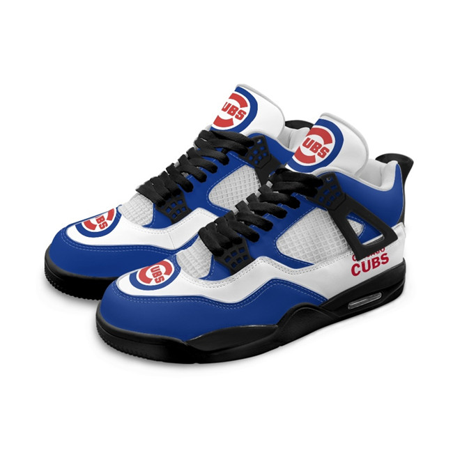 Women's Chicago Cubs Running Weapon Air Jordan 4 Shoes 003