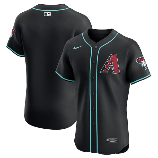 Custom Men's Arizona Diamondbacks Black Flex Base Stitched Jersey