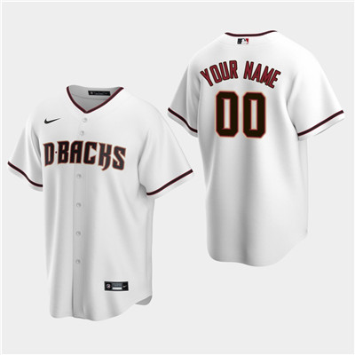 Men's CustomArizona Diamondbacks White Home Replica Jersey