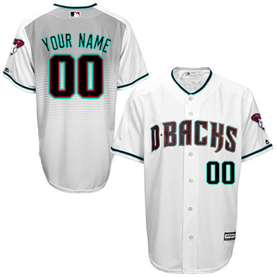 Diamondbacks 51 Randy Johnson White Capri New Cool Base Customized Jersey