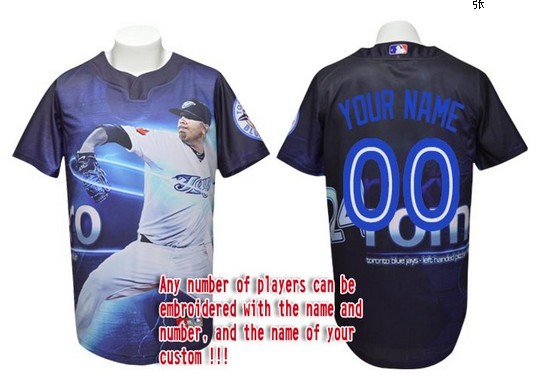 Toronto Blue Jays Personalized custom blue Jersey-1
