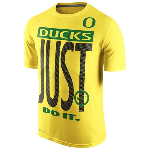 Oregon Ducks Legend Just Do It Performance T-Shirt Yellow