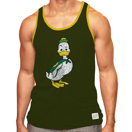 Oregon Ducks Vintage Contrast Binding Tank Top Green