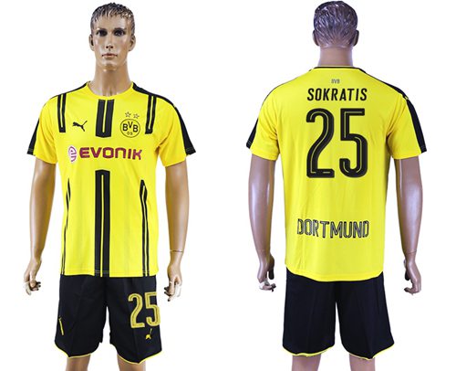 Dortmund #25 Sokratis Home Soccer Club Jersey