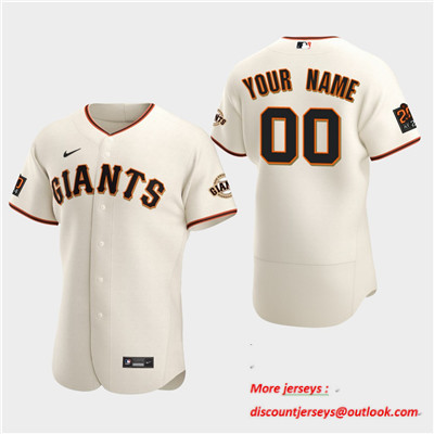 Men's Custom San Francisco Giants Custom Nike White Flexbase Jersey