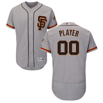 Men's San Francisco Giants Majestic Alternate Gray Flex Base Authentic Collection Custom Jersey