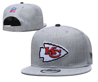 Chiefs Team Logo Gray Red Adjustable Hat TX