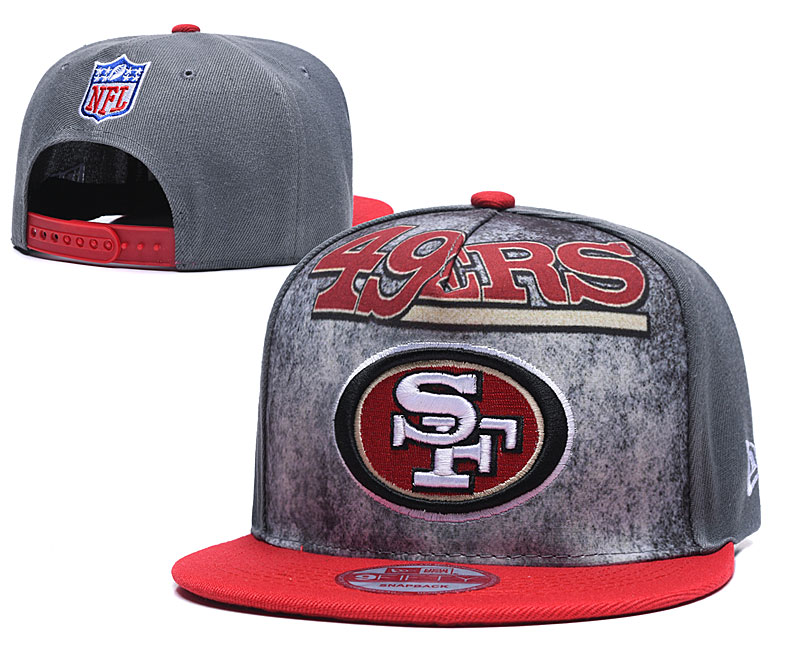 49ers Team Logo Gray Adjustable Hat TX