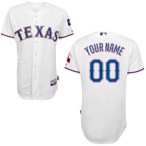 Rangers White Customized Men Cool Base Jersey