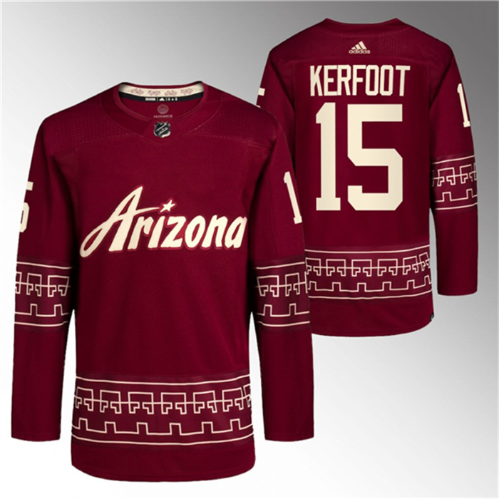 Men's Arizona Coyotes #15 Alexander Kerfoot Garnet Alternate Pro Jersey Men's Arizona Coyotes #15 Alexander Kerfoot Garnet Alternate Pro Jersey