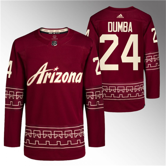 Men's Arizona Coyotes #24 Matt Dumba Garnet Alternate Pro Jersey Men's Arizona Coyotes #24 Matt Dumba Garnet Alternate Pro Jersey