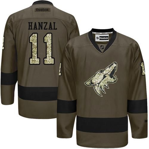 Coyotes #11 Martin Hanzal Green Salute to Service Stitched NHL