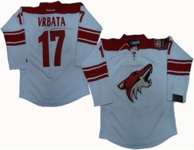 Phoenix Coyotes 17 Radim Vrbata white jersey