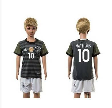 Germany #10 Matthaus Away Kid Soccer Country Jersey