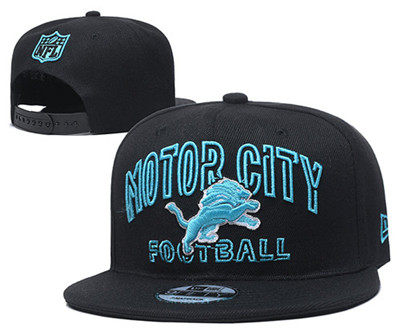 Lions Team Logo Black Adjustable Hat YD