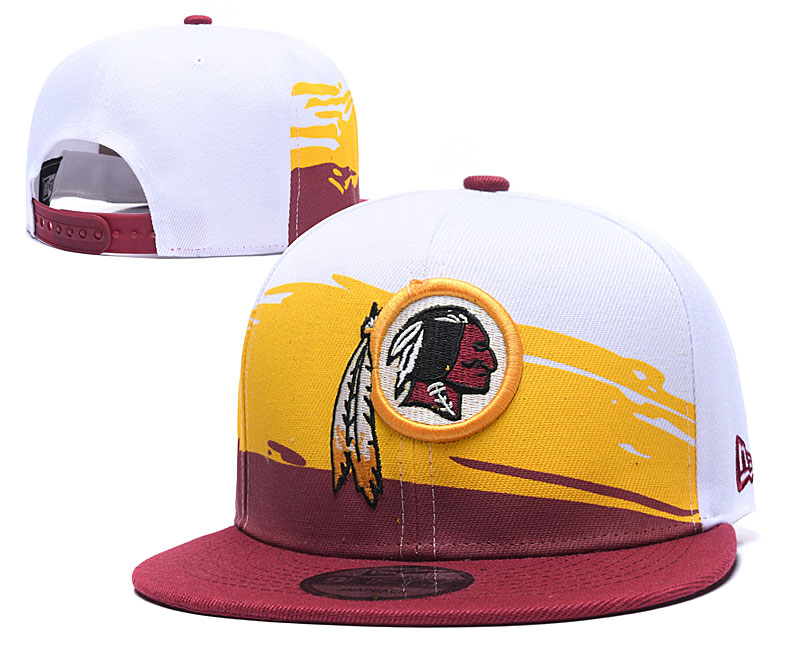 Redskins Team Logo White Red Yellow Adjustable Hat GS
