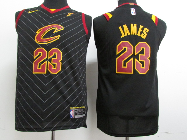 Nike Cavaliers #23 LeBron James Black Stitched NBA Youth Swingman Jersey