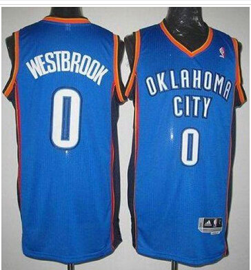 Youth NBA Thunder #0 Russell Westbrook Blue Stitched Jersey