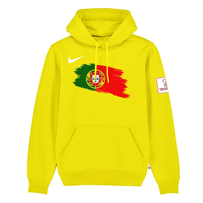 Men's Portugal Yellow 2022 FIFA World Cup Soccer Hoodie