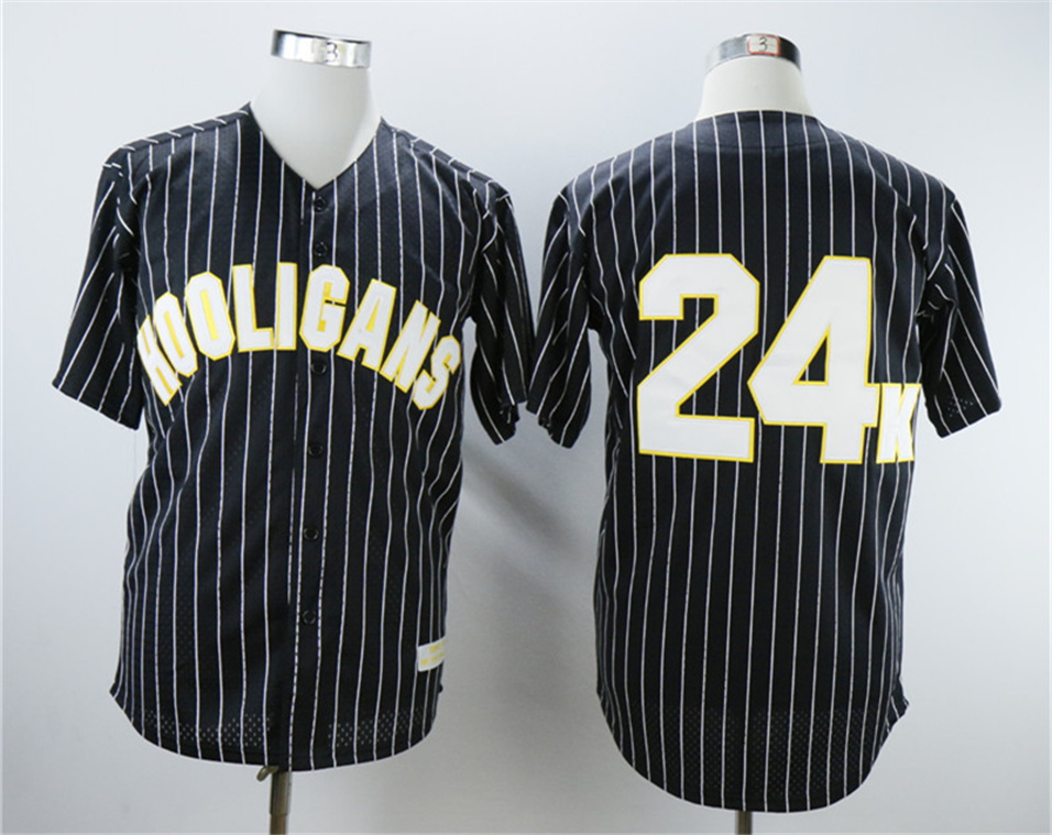 Hooligans #24K Bruno Mars Black Baseball Jersey