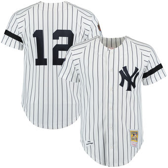 Men's New York Yankees Wade Boggs Mitchell & Ness White Navy Throwback 1996 Authentic Jersey