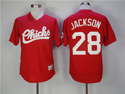 Chicks 28 Bo Jackson Red Stitched Movie Jerse
