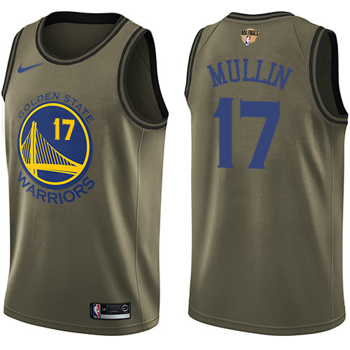 Youth Nike Warriors #17 Chris Mullin Green Salute to Service The Finals Patch Youth NBA Swingman Jersey Youth Nike Warriors #17 Chris Mullin Green Salute to Service The Finals Patch Youth NBA Swingman Jersey