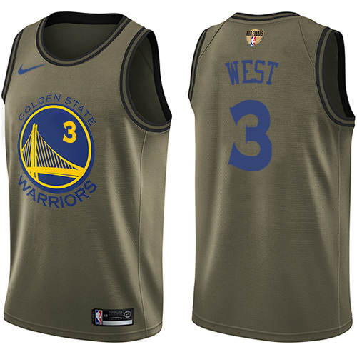 Youth Nike Warriors #3 David West Green Salute to Service The Finals Patch Youth NBA Swingman Jersey Youth Nike Warriors #3 David West Green Salute to Service The Finals Patch Youth NBA Swingman Jersey