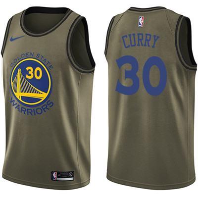 Nike Warriors #30 Stephen Curry Green Salute to Service Youth NBA Swingman Jersey Nike Warriors #30 Stephen Curry Green Salute to Service Youth NBA Swingman Jersey