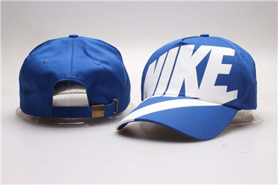 Nike Fresh Logo Blue Peaked Adjustable Hat Y10