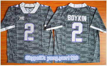 TCU Horned Frogs #2 Trevone Boykin Grey Stitched NCAA Jersey