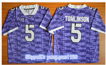 TCU Horned Frogs #5 LaDainian Tomlinson Purple Stitched NCAA Jersey