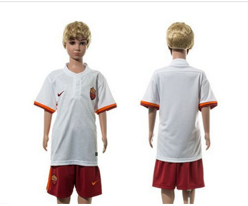 Roma Blank Away Kid Soccer Club Jersey