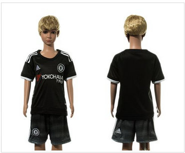 Chelsea Blank Black Kid Soccer Club Jersey