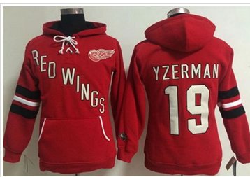 Women's Detroit Red Wings #19 Steve Yzerman Red Old Time Heidi NHL Hoodie Women's Detroit Red Wings #19 Steve Yzerman Red Old Time Heidi NHL Hoodie