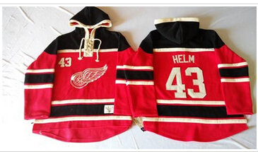 Detroit Red Wings #43 Darren Helm Red Sawyer Hooded Sweatshirt Stitched NHL Jersey Detroit Red Wings #43 Darren Helm Red Sawyer Hooded Sweatshirt Stitched NHL Jersey